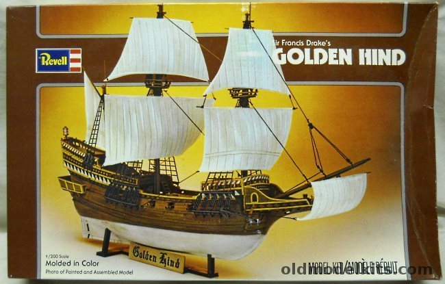 Revell 1/107 The Golden Hind Flagship of Sir Francis Drake With Billowing Sails, H345 plastic model kit
